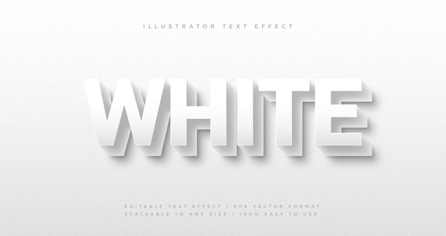 Wit vet 3D-lettertype-effect