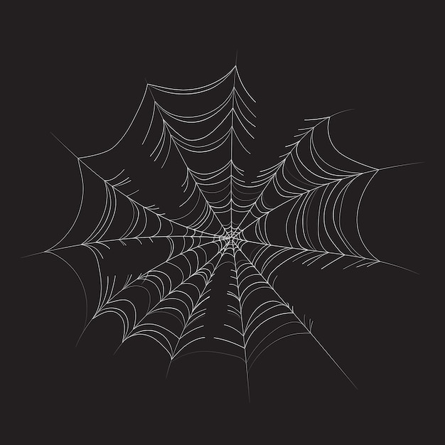 Wit web op zwarte achtergrond vector