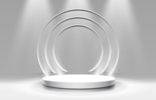 Wit winnaarspodium voor bedrijfsconcepten, Podiumobject