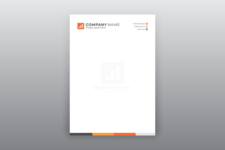 Vector wit zakelijk briefhoofd met abstract ornament