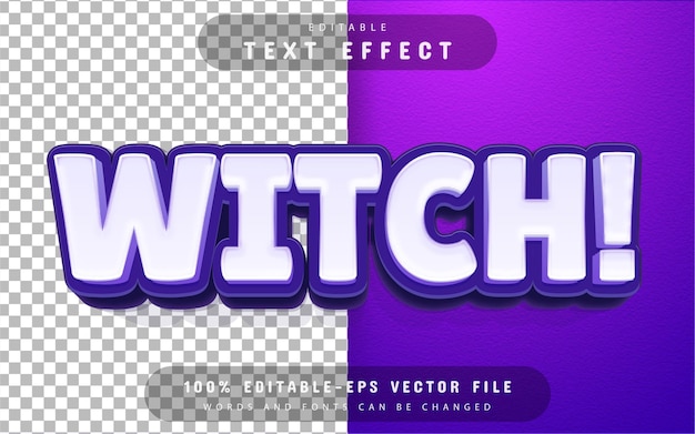 Witch cartoon style text effect
