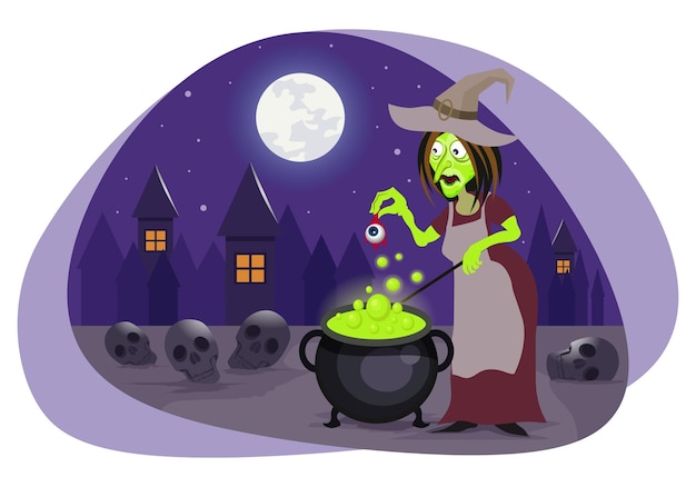 Witch doing black magic