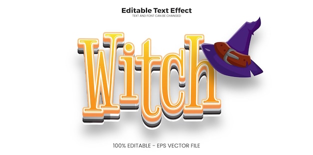 Witch editable text effect in modern trend style