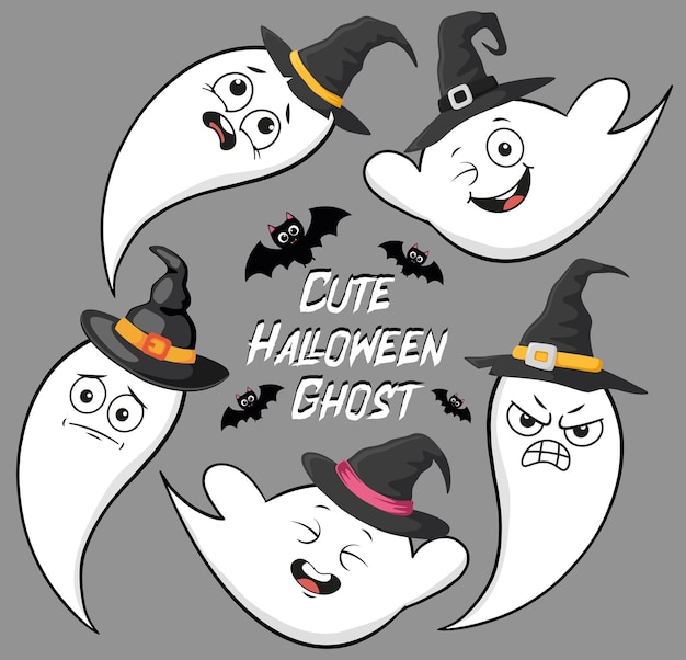 Witch ghost illustration for halloween celebration