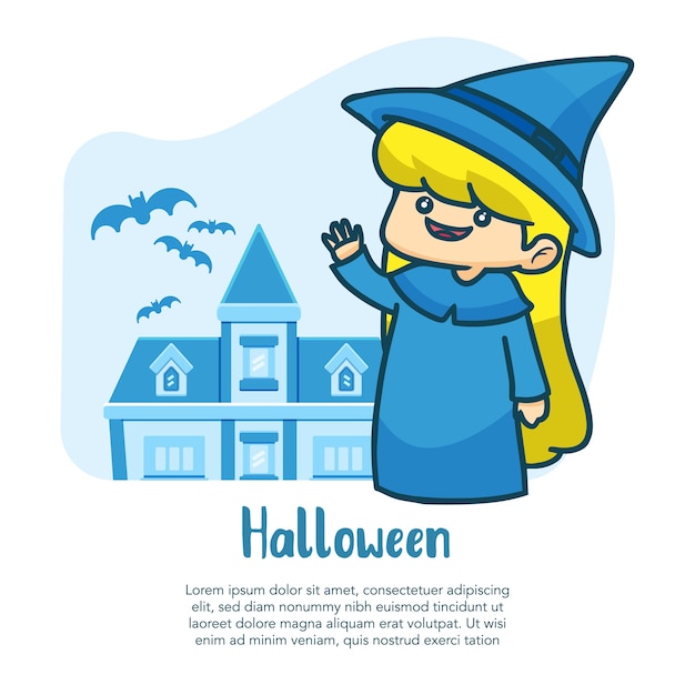 Witch Hand drawn Vector