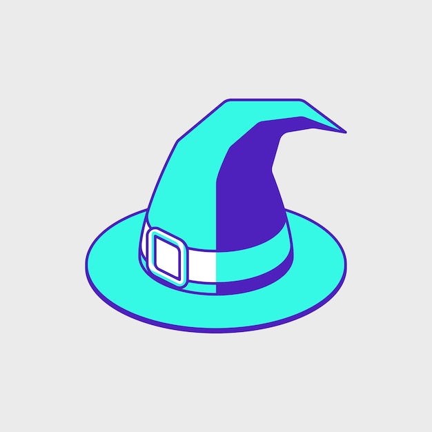 Witch hat isometric vector illustration