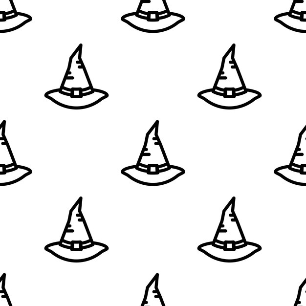 Witch hat seamless pattern background