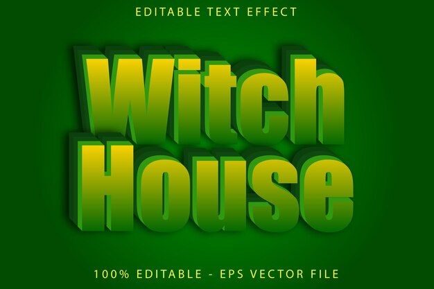 Witch House bewerkbare tekst-effect cartoon stijl