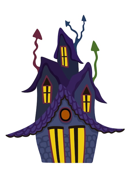 Witch house Vector isolated illustration