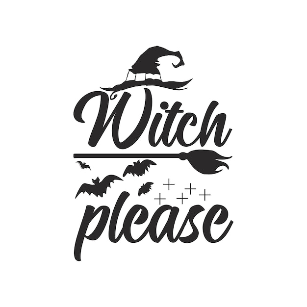 Ведьма, пожалуйста, дизайн футболки с логотипом