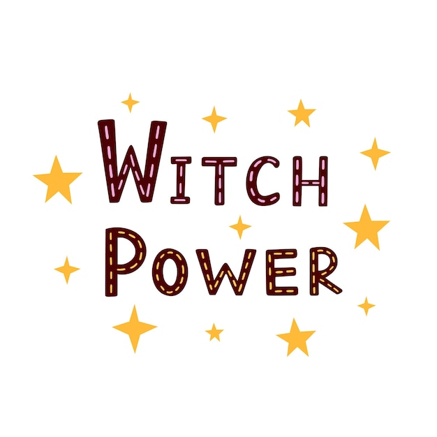 Witch power Hand drawn illustration