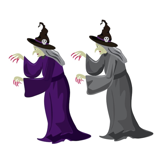 Vettore illustrazione vettoriale della strega calderone di pozioni velenose e streghe happy halloween clip art