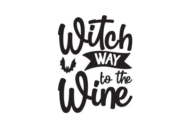 Witch Way naar de Wine Vector File