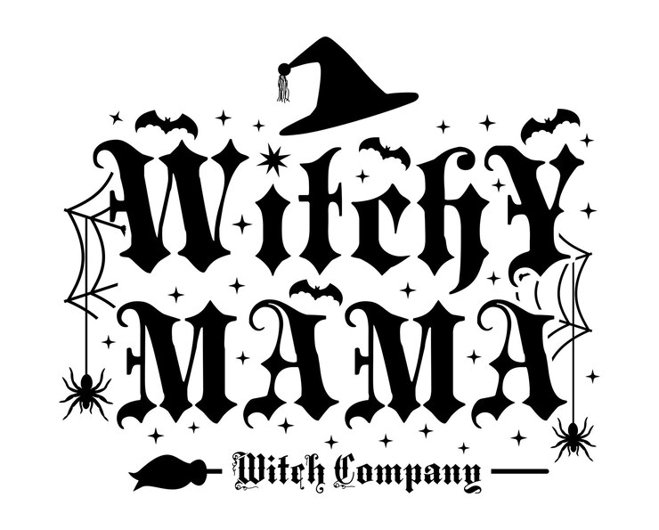 Vector witchy mama halloween t shirt design vector funny halloween mom quote typography shirt designs