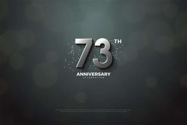 Vector with an elegant dark concept for 73rd anniversary celebration