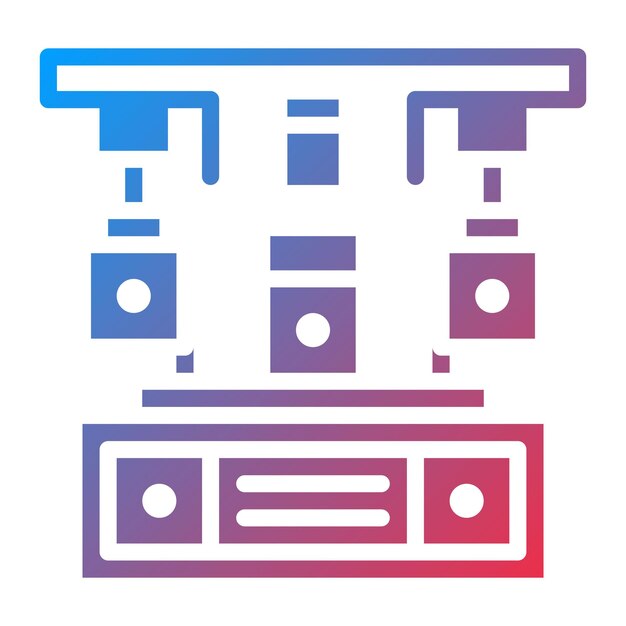 Withdrawal starightening machine icon vector image can be used for mettalurgy