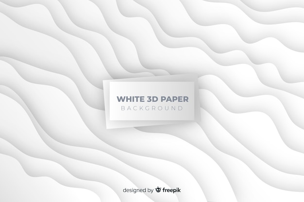 Witte 3d papier stijl achtergrond