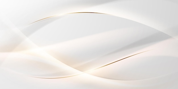 witte abstracte achtergrond met luxe gouden lijnen vector illustratie