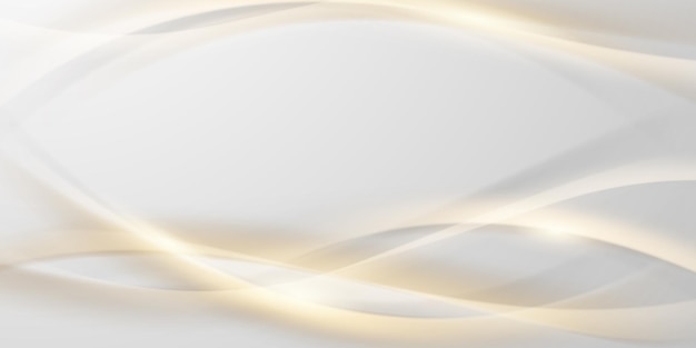 witte abstracte achtergrond met luxe gouden lijnen vector illustratie