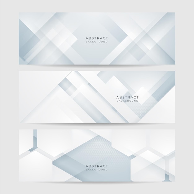 Witte abstracte banner Moderne elegante witgrijze banner met creatief ontwerp en glanzende lijnen Minimale vectorstrepen ontwerpen Eenvoudige textuur grafisch element Vector abstracte patroon achtergrond sjabloon