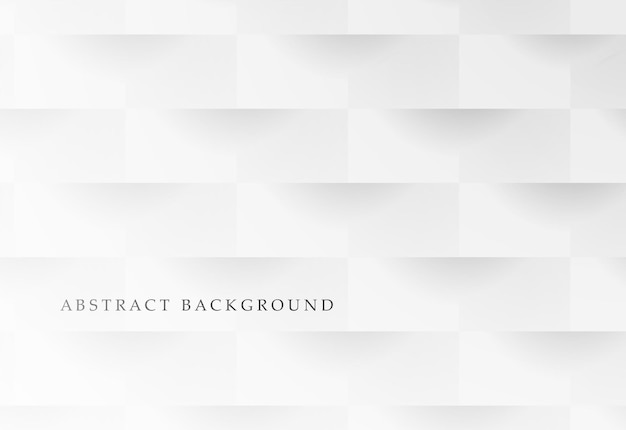Witte abstracte vector achtergrond papier 3d geometrische mozaïek textuur poster presentatiesjabloon