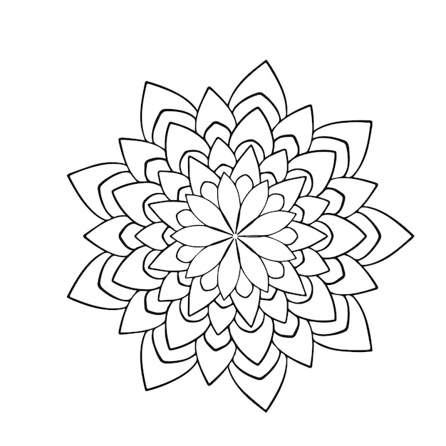 witte bloem voor tattoo Mandala sier bloemen achtergrondontwerp