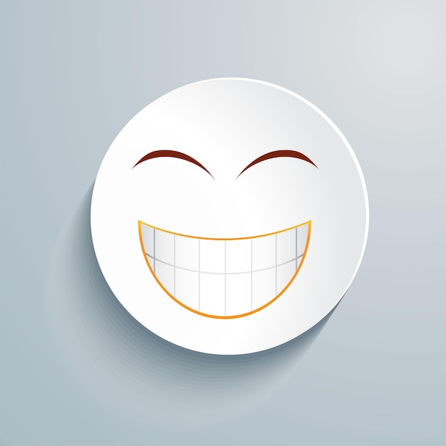 Vector witte cricle emoticonset