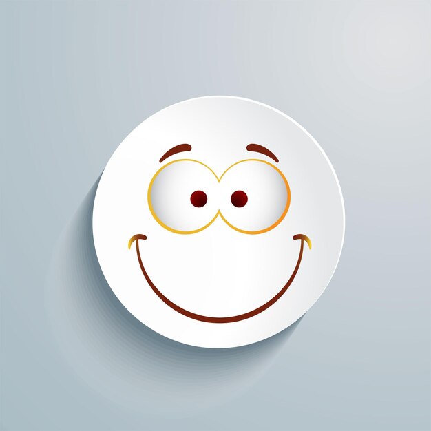 Vector witte cricle emoticonset