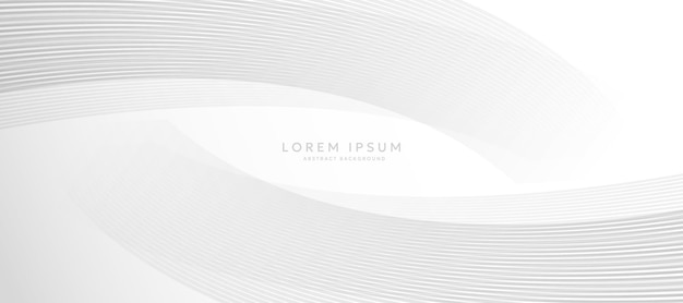Witte curve abstracte achtergrond vectorillustratie gebogen banner achtergrond