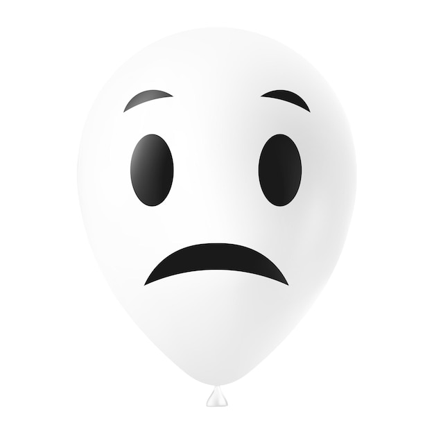 Witte de ballonillustratie van Halloween met eng en grappig gezicht
