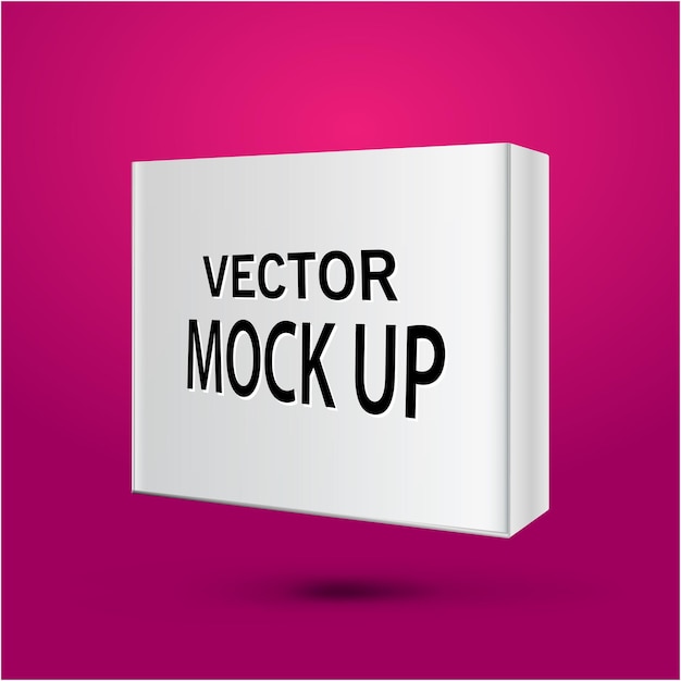 Witte doos Mockup Ontwerp vector achtergrond