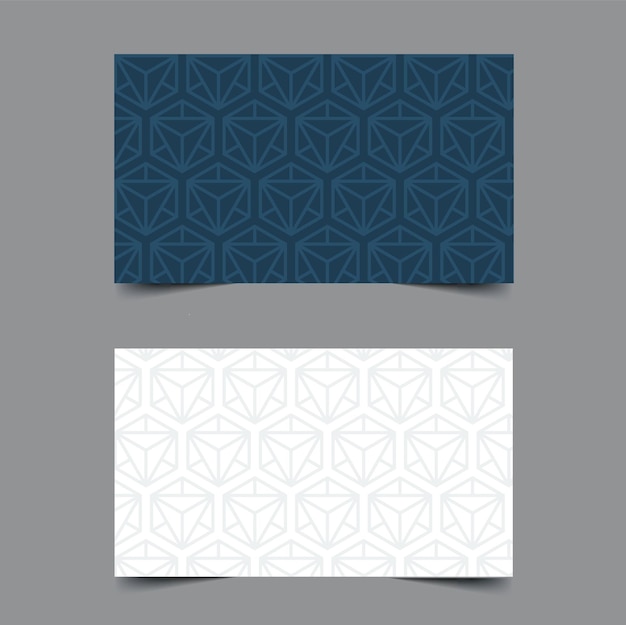 Witte En Blauwe Achtergrond Voor De Sjabloon Voor Visitekaartjes Met Geometrisch Patroon