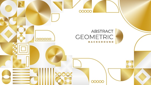 Witte en gouden abstracte geometrische achtergrond