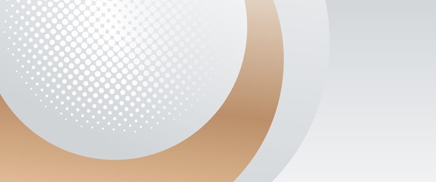 Witte en gouden moderne en eenvoudige abstracte banner kunst vector met vormen Voor achtergrond presentatie achtergrond behang banner brochure web lay-out en cover