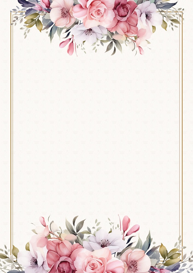 Vector witte en roze moderne achtergrond aquarel uitnodiging met bloemen en bloemen