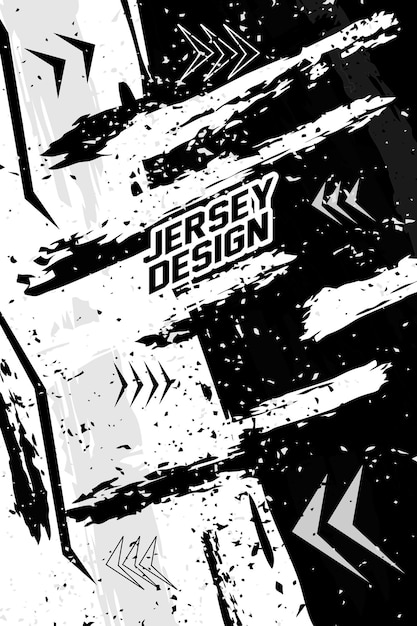 Witte en zwarte Esports Shirt Jersey Design Ideas Klaar om te drukken