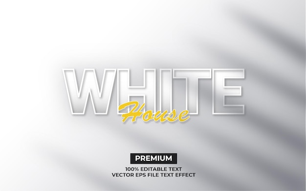Vector witte huisteksteffect