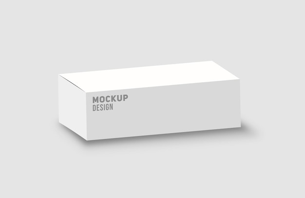 Witte kartonnen rechthoekige doos mockup Witte lege kartonnen verpakkingsdozen mockup geïsoleerd op witte achtergrond Vector illustratie