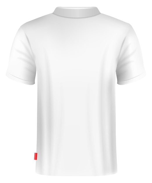 Witte katoenen t-shirtmodel Realistische modekleding