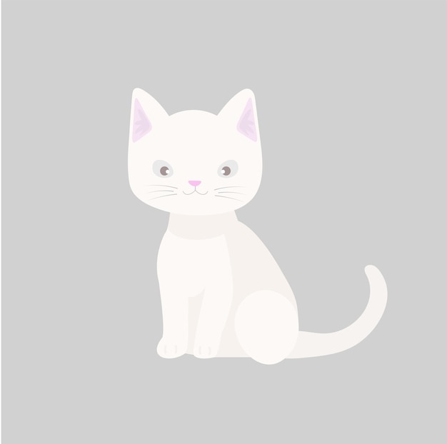 Vector witte kattenvector