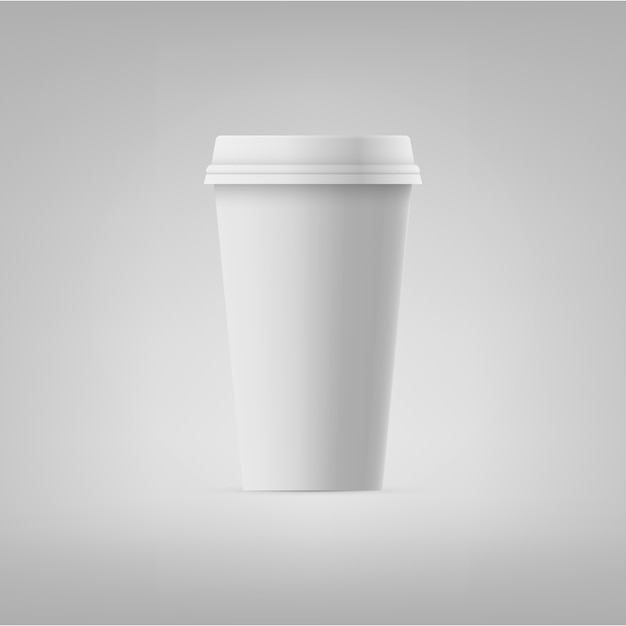 Witte koffiekopje vector mockup illustratie