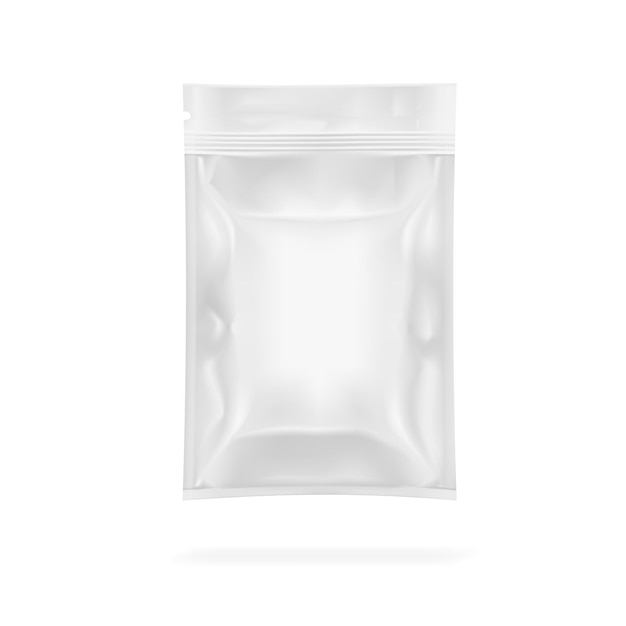 Witte lege gevulde foliezak Plastic verpakking met ritssluiting