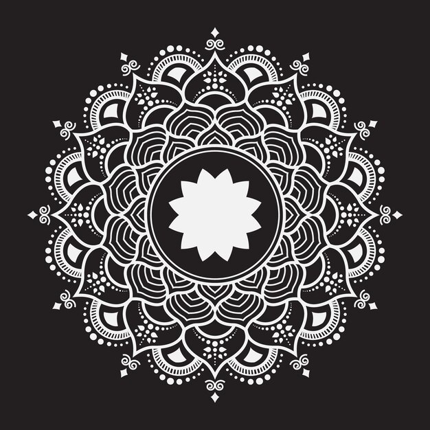 Vector witte luxe mandala achtergrond vector design