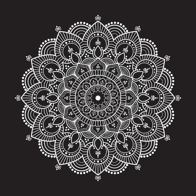 Vector witte luxe mandala achtergrond vector design