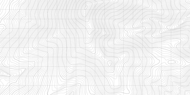 Witte militaire topografische contour kaart vector grafische abstracte achtergrond