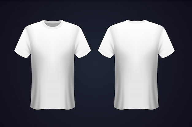 Witte mockup met voor- en achterkant t-shirt