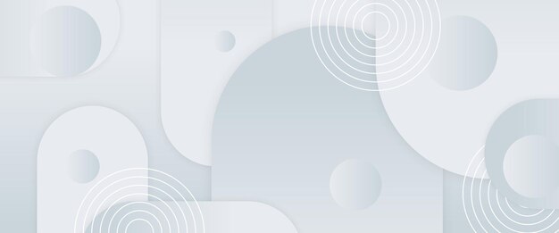 Witte moderne en eenvoudige abstracte banner vectorkunst met vormen Voor achtergrondpresentatie achtergrond behang banner brochure web lay-out en cover