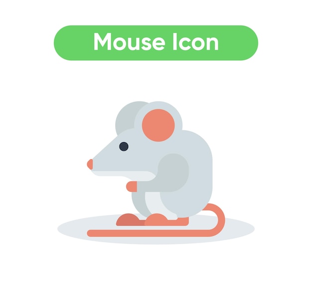 Vector witte muis dierlijke emoji pictogram vectorillustratie
