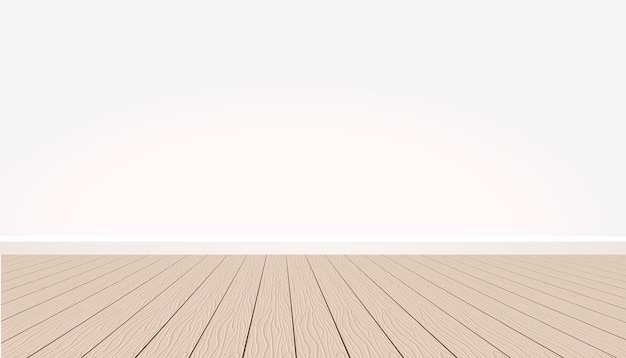 witte muur mockup met een houten vloer