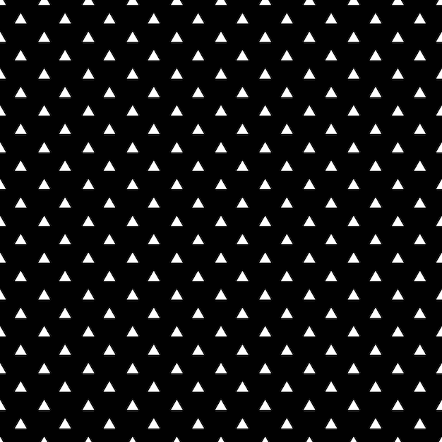 Witte naadloze driehoeken patroon op zwarte achtergrond